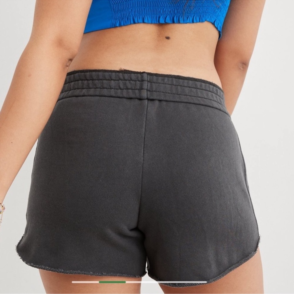 Aerie On My Way High Waisted Sweat Shorts Grey - Picture 3 of 4